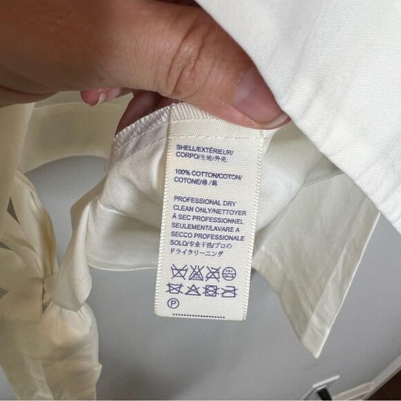 Rebecca Minkoff Womens Size Small Frannie Top in Chalk NEW Blouse Tie Back White - Picture 9 of 11